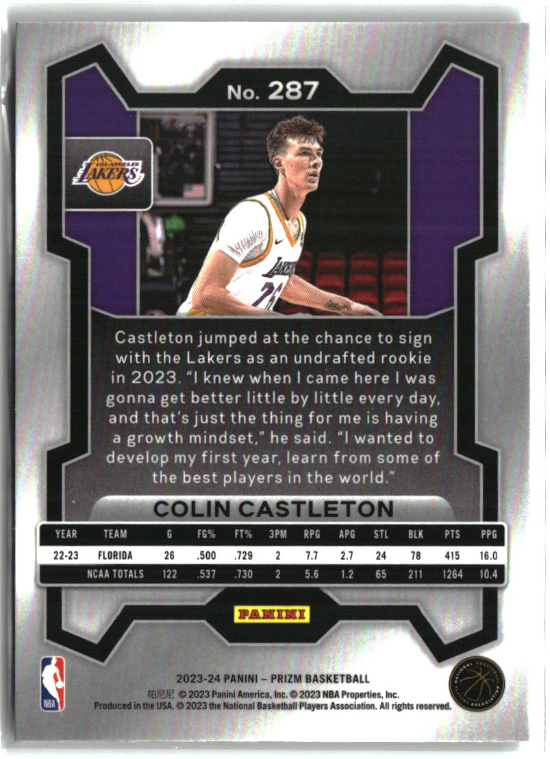 Colin Castleton 2023-24 Panini Prizm #287