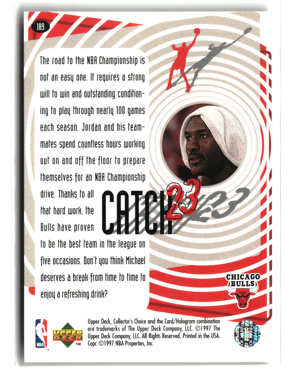 Michael Jordan 1997-98 Collector's Choice #189