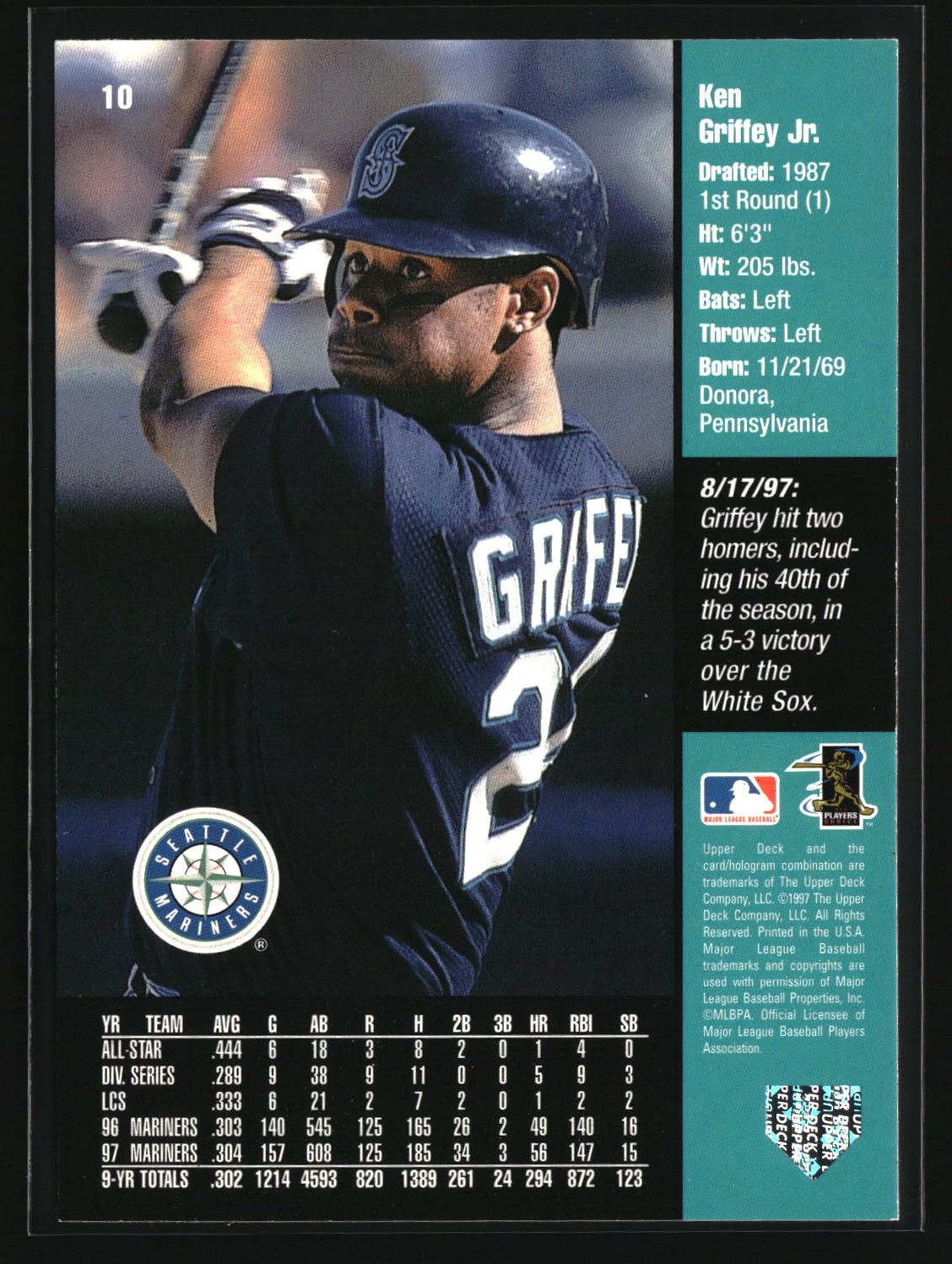 Ken Griffey Jr. 1998 Upper Deck #10