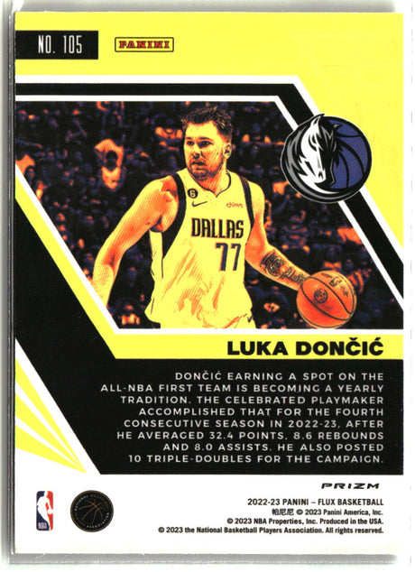 Luka Doncic 2022-23 Panini Flux Silver #105