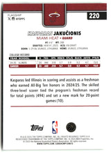 Kasparas Jaku?ionis 2025-26 Topps #220