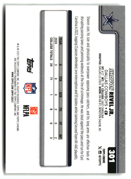 Shavon Revel Jr. 2025 Topps Chrome #301