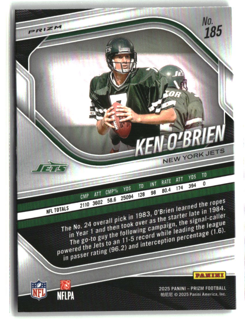 Ken O'Brien 2025 Panini Prizm Lazer #185