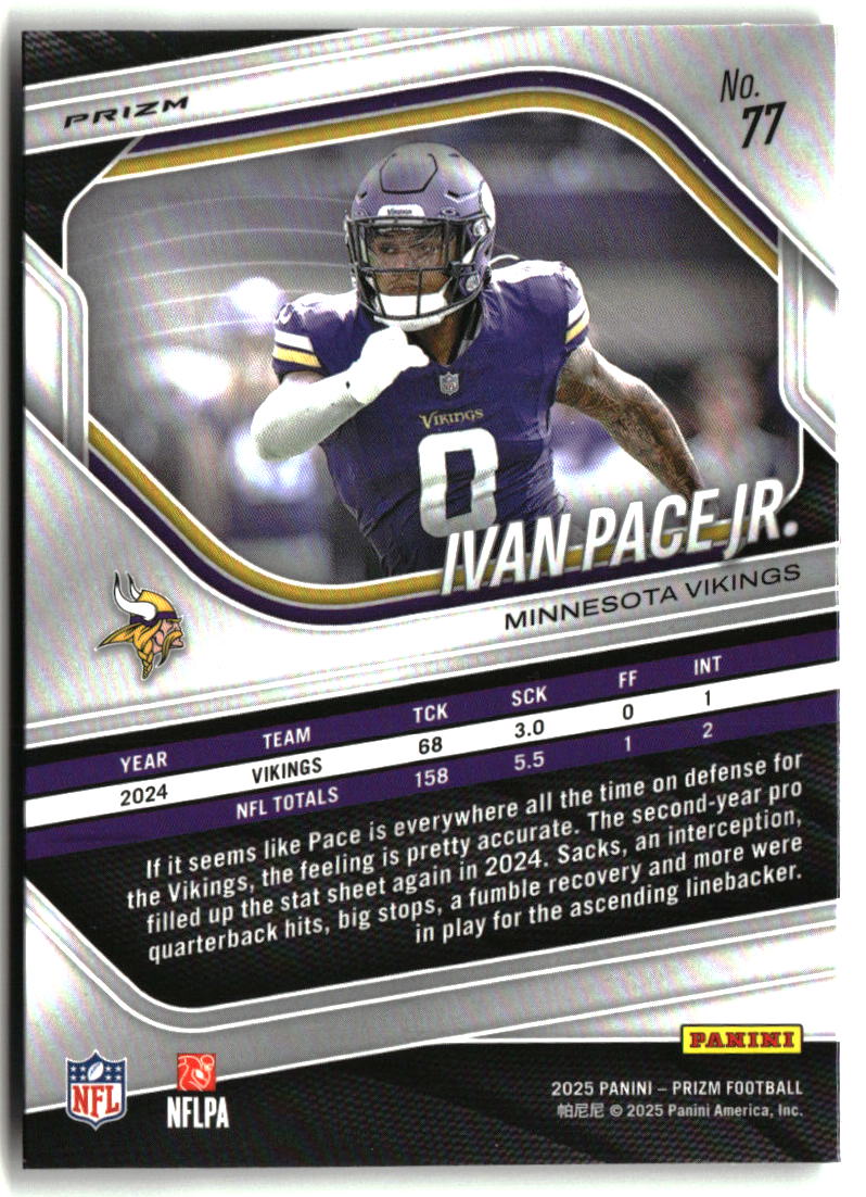 Ivan Pace Jr. 2025 Panini Prizm Silver #77