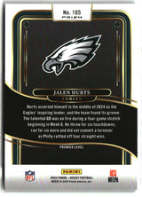 Jalen Hurts 2024 Panini Select Silver Prizm #165