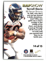 Terrell Davis 1998 SkyBox Premium Rap Show #14