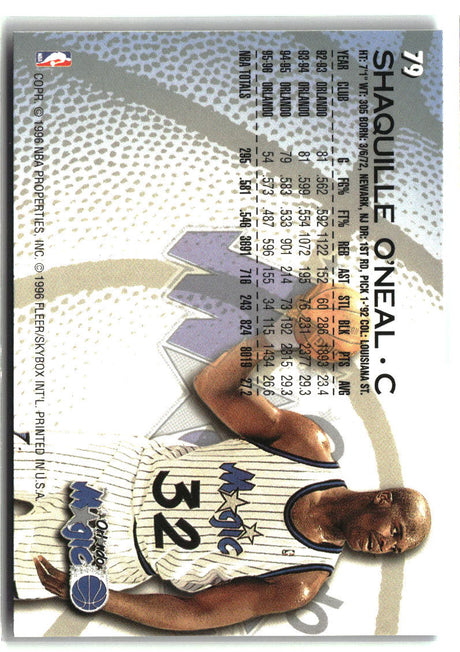 Shaquille O'Neal 1996-97 Fleer #79