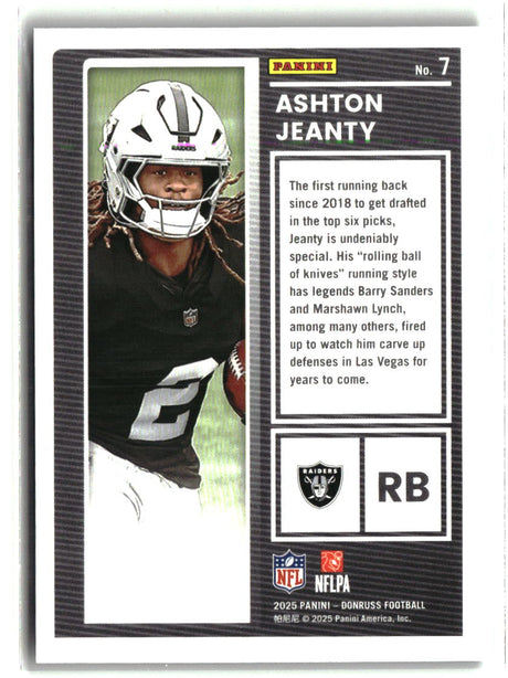 Ashton Jeanty 2025 Donruss The Rookies #7