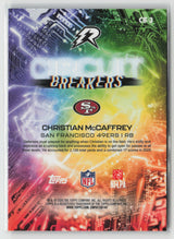 Christian McCaffrey 2025 Topps Resurgence Circuit Breakers Bronze Surge Ref CB-3