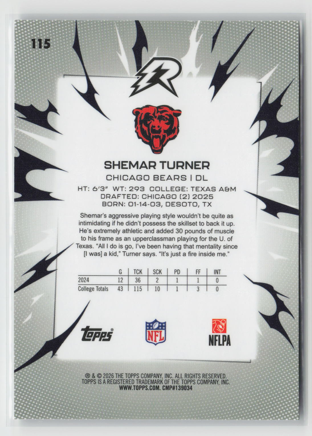 Shemar Turner 2025 Topps Resurgence #115