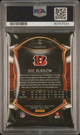 Joe Burrow 2020 Panini Select Die Cut Blue Prizm #46 PSA 10
