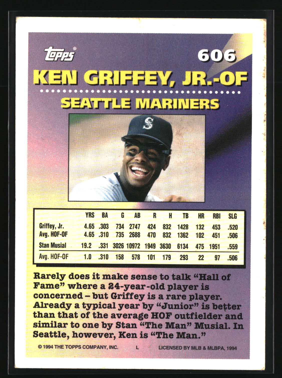 Ken Griffey, Jr. 1994 Topps #606