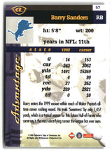 Barry Sanders 1999 Collector's Edge Advantage #57