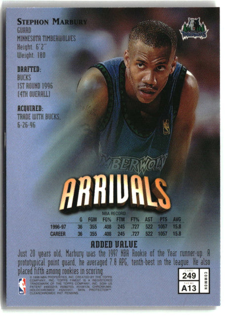 Stephon Marbury 1997-98 Finest #249