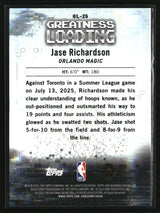 Jase Richardson 2025-26 Bowman Greatness Loading #GL-25