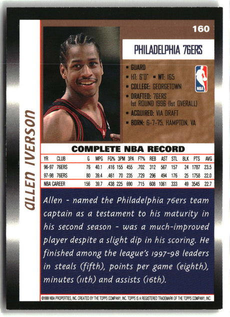 Allen Iverson 1998-99 Topps #160
