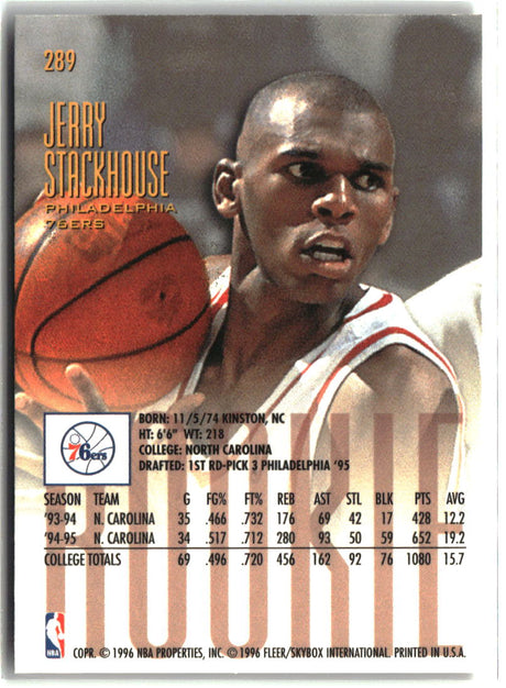 Jerry Stackhouse 1995-96 Ultra #289