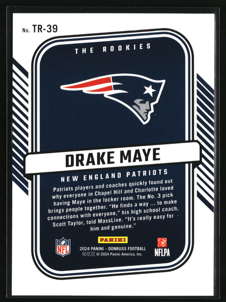 Drake Maye 2024 Donruss The Rookies #TR-39