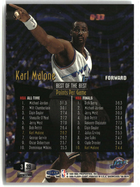 Karl Malone 1998-99 Flair Showcase #39