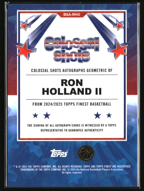Ron Holland II 2024-25 Finest Colossal Shots Autographs Geometric #BSA-RHO