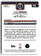 Jamir Watkins 2025-26 Topps Chrome Update #194