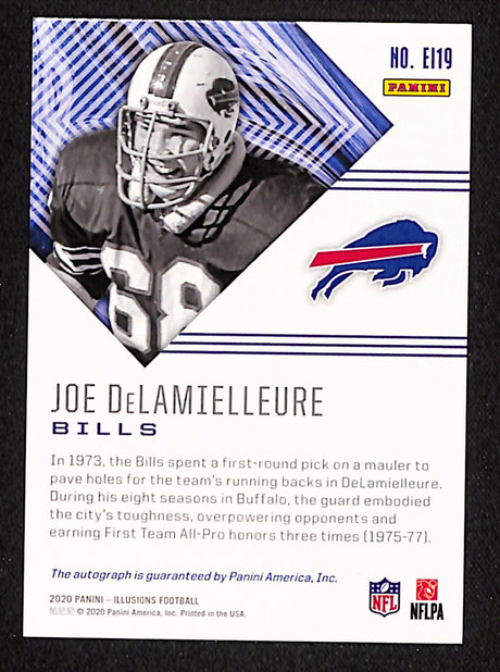 Joe DeLamielleure 2020 Panini Illusions Elusive Ink #EI19 #/99