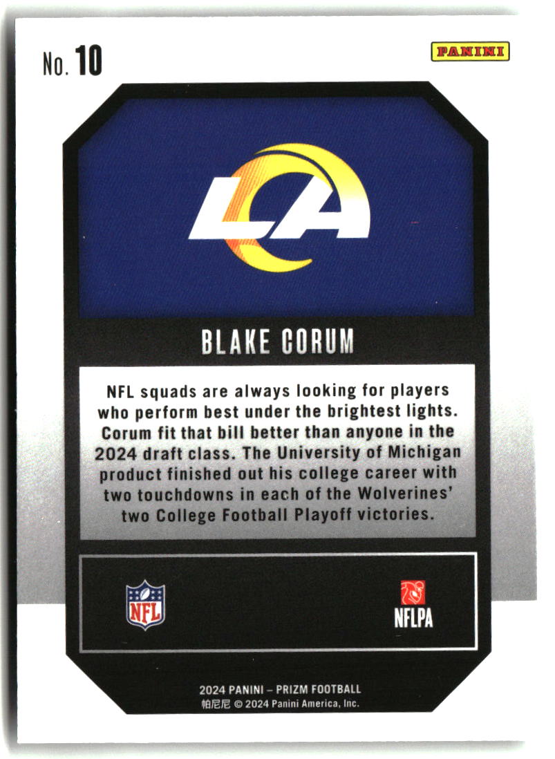Blake Corum 2024 Panini Prizm Emergent #10
