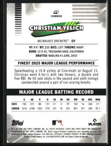 Christian Yelich 2026 Finest Mini-Diamond Refractors #49