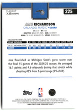 Jase Richardson 2025-26 Topps #225