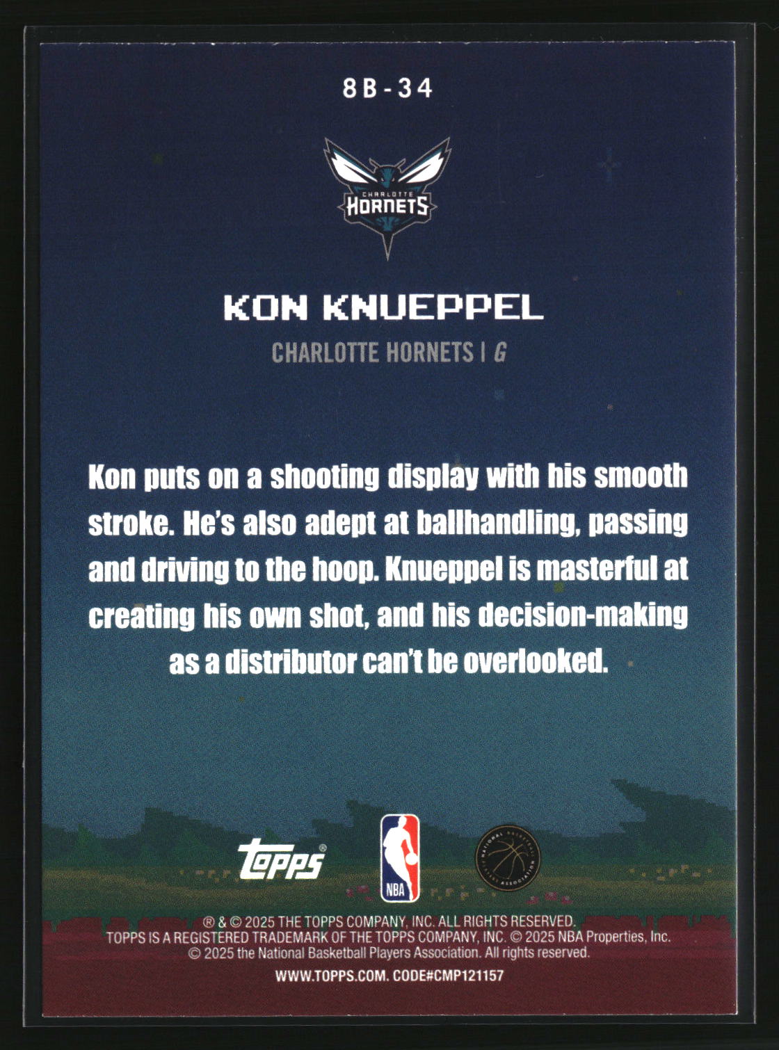 Kon Knueppel 2025-26 Topps 8-Bit Ballers #8B-34