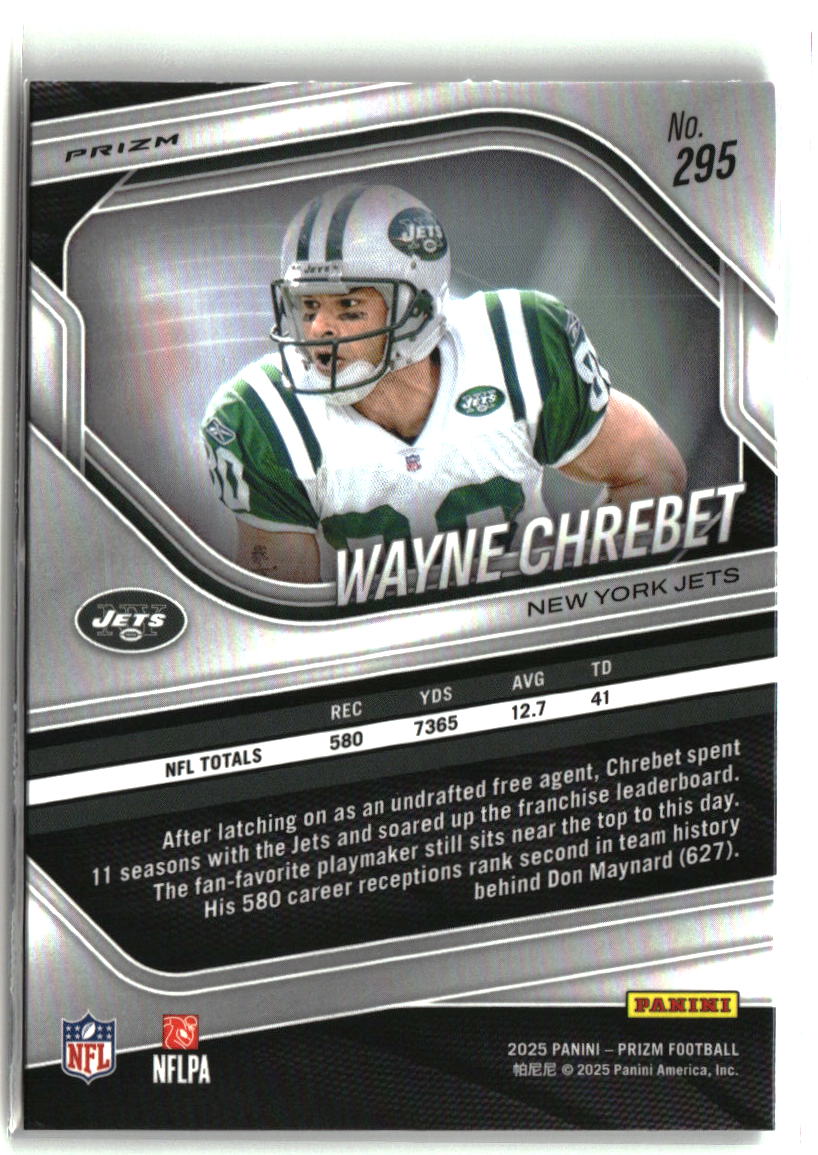 Wayne Chrebet 2025 Panini Prizm White Disco #295