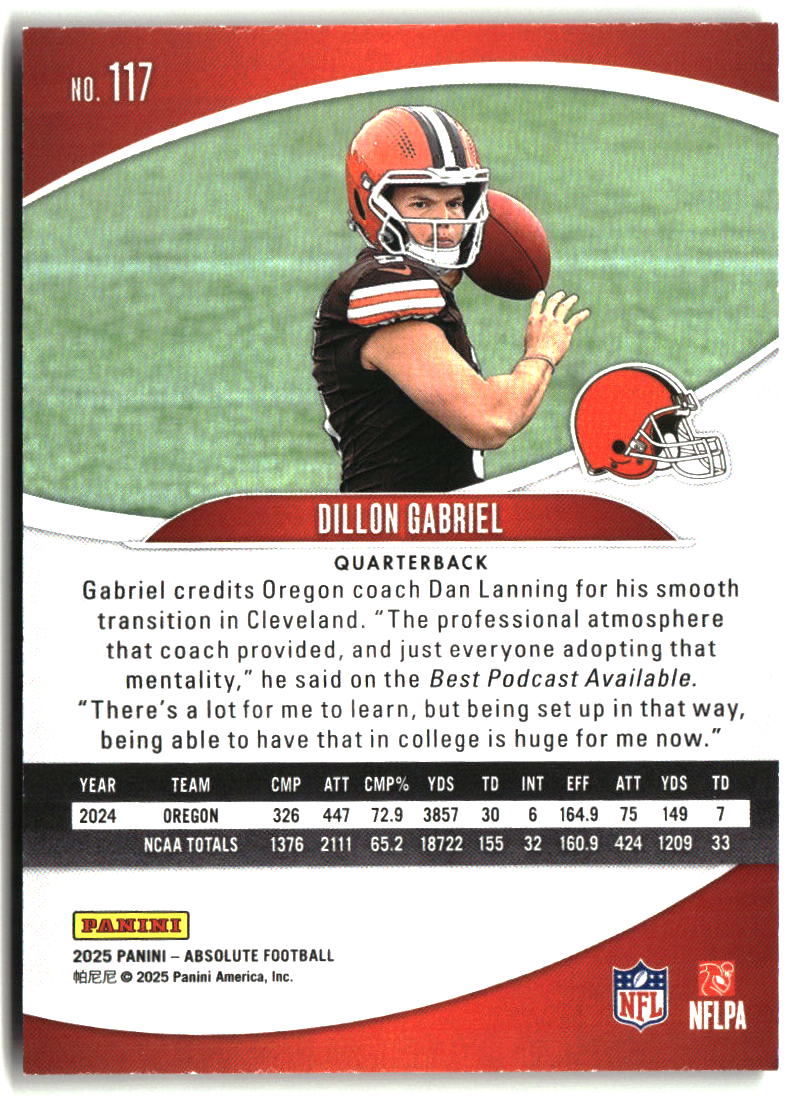 Dillon Gabriel 2025 Panini Absolute Retail #117