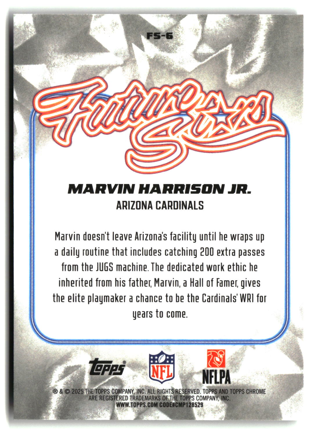 Marvin Harrison Jr. 2025 Topps Chrome Future Stars #FS-6