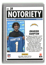 Omarion Hampton 2025 Panini Mosaic Notoriety #20