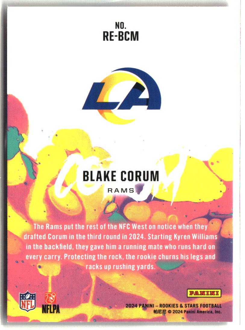 Blake Corum 2024 Panini Rookies & Stars Rookie Exclusive #RE-BCM
