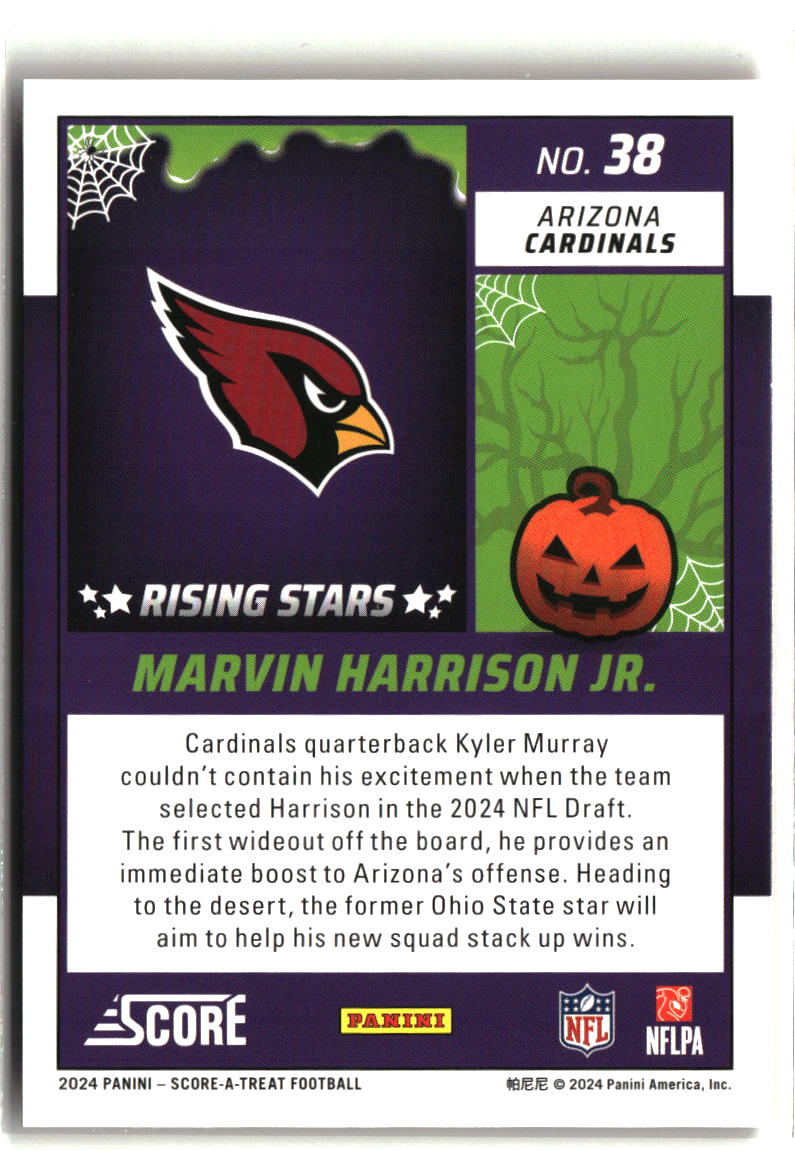 Marvin Harrison Jr. 2024 Score-A-Treat Rising Stars Orange Pumpkin #38