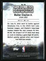 Walter Clayton Jr. 2025-26 Bowman Greatness Loading #GL-18