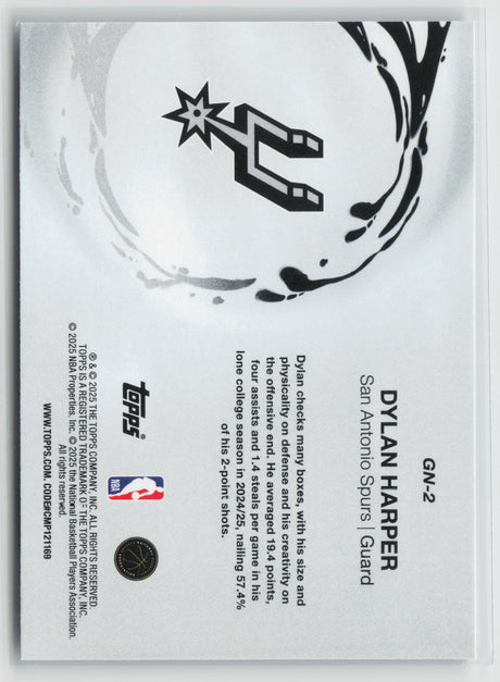 Dylan Harper 2025-26 Topps Generation Now #GN-2