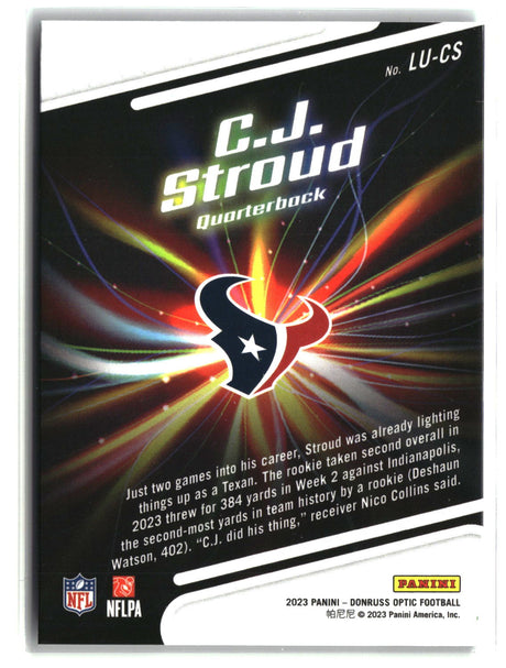 C.J. Stroud 2023 Donruss Optic Light It Up! #LU-CS