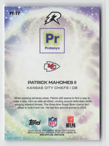 Patrick Mahomes II 2025 Topps Resurgence Protonyx Aqua Surge Refractor #PT-17