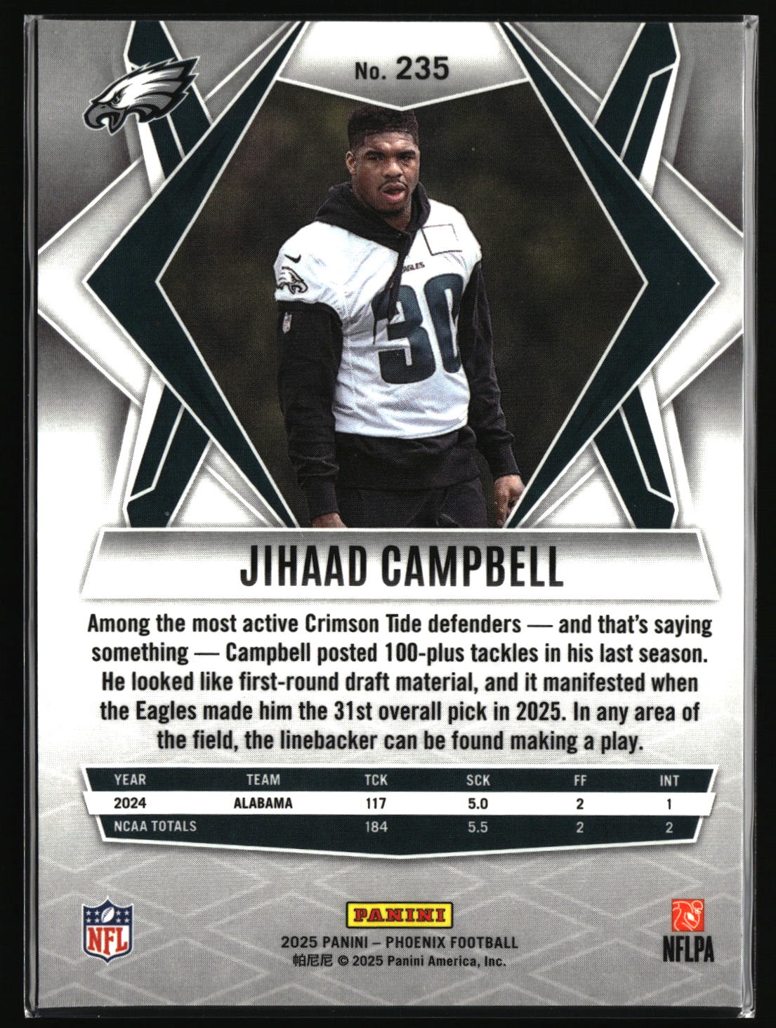 Jihaad Campbell 2025 Panini Phoenix #235