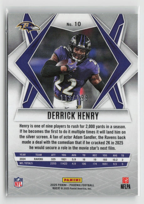 Derrick Henry 2025 Panini Phoenix Blue Hyper Prizm #10
