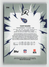 Cam Ward 2025 Topps Resurgence Blue & Orange Spark Refractor #194