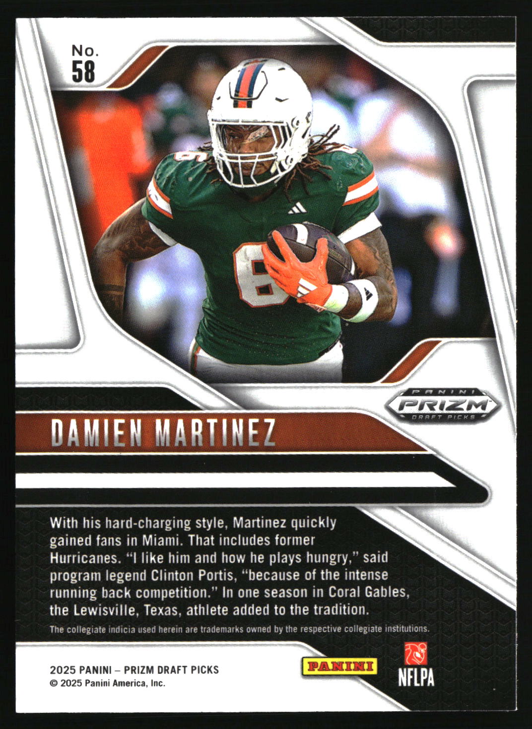 Damien Martinez 2025 Panini Prizm Draft Picks #58