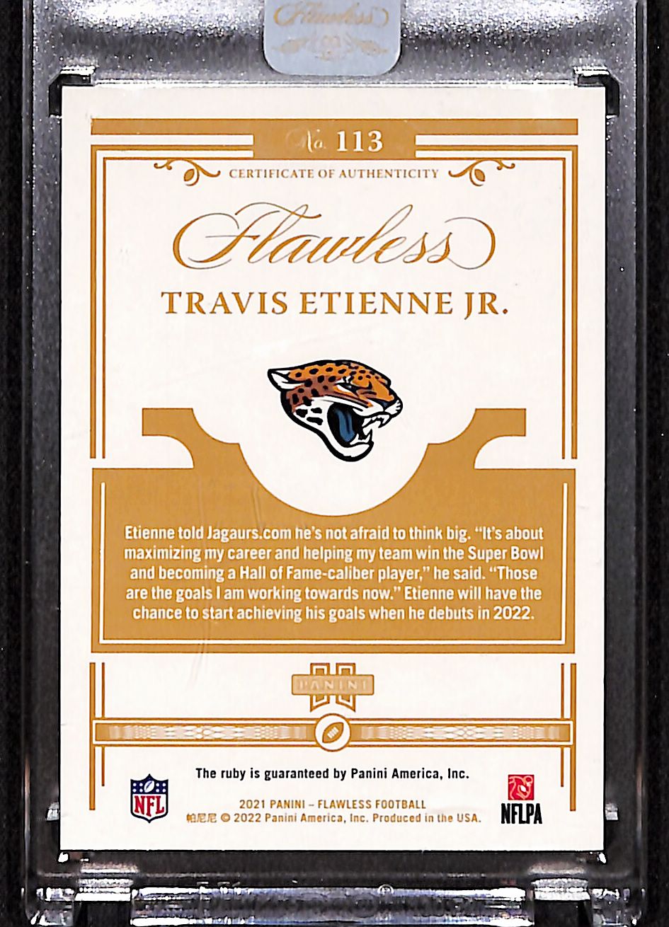 Travis Etienne Jr. 2021 Panini Flawless #113 #/20