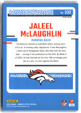 Jaleel McLaughlin 2023 Donruss Optic Blue Hyper #232