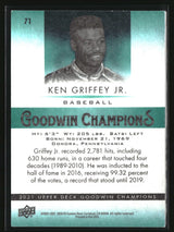 Ken Griffey Jr. 2021 Upper Deck Goodwin Champions #71