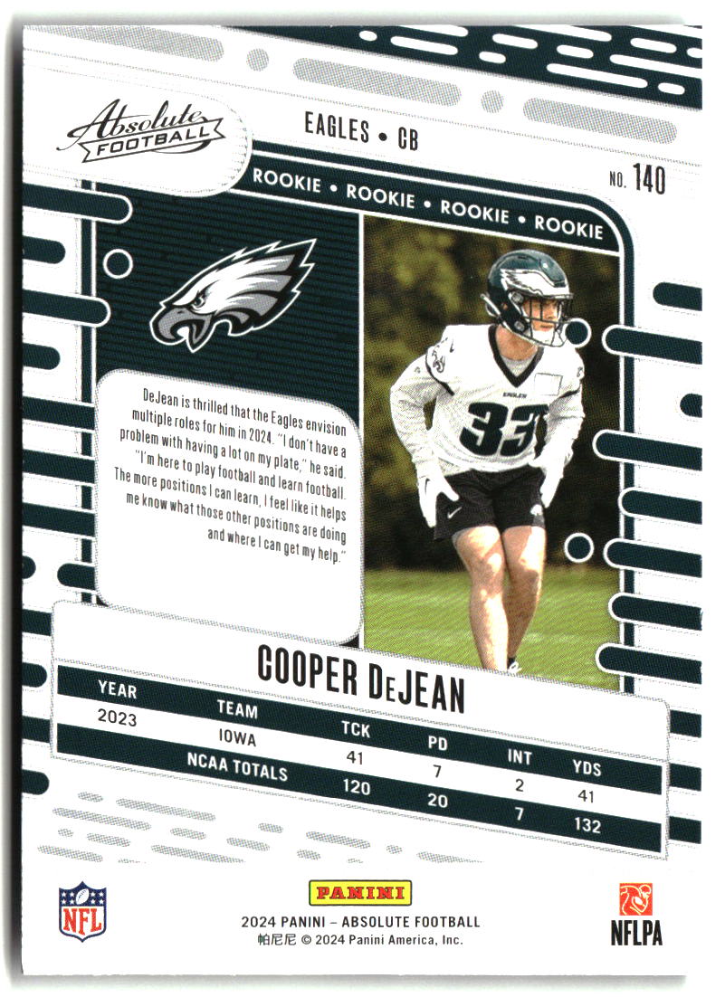 Cooper DeJean 2024 Panini Absolute Retail #140