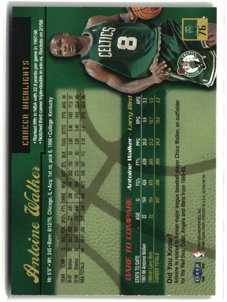 Antoine Walker 1998-99 Ultra #76