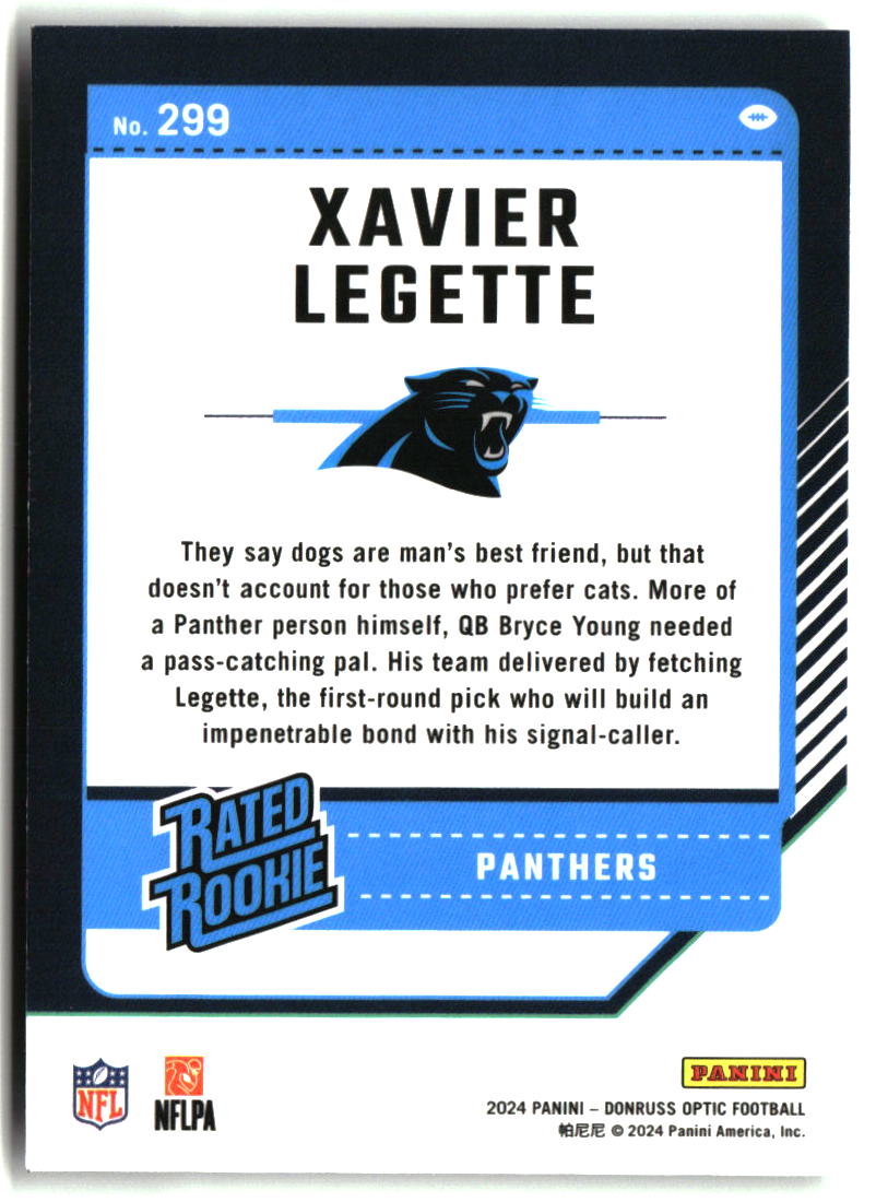 Xavier Legette 2024 Donruss Optic #299